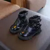 Botas de Inverno de Lã para Crianças 2026, Botas de Couro da Moda de Cano Médio com Zíper Lateral, Botas de Cavaleiro para Meninos e Meninas