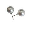 Pendientes de Plata de Ley S925 de Alto Brillo, Perla Blanca Australiana Perfectamente Redonda, Pendientes Elegantes Retro Estilo Hong Kong, Simples y Exquisitos para Mujer