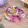 Estilos Opcionales: Pinzas de Madera Coloridas de 3.5 cm en Stock para Proyectos DIY Transfronterizos de Fotos, 100 Piezas por Paquete