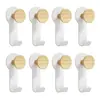 KAPANOU Ganchos Duplos para Parede Conjunto com 8 Peças, Gancho de Madeira Rústica com Cabide de Metal Resistente para Toalhas, Chapéus, Mochilas, Ganchos para Decoração de Casa para Porta, Banheiro, Quarto, Hall de Entrada (Marrom Madeira / Branco)
