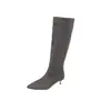 Temperamento Estilo Británico Punta Fina 2026 Botas Largas Mujer Botas Largas Mujer Otoño Invierno Botas Adelgazantes Tubo Recto Tacón Delgado Perezoso Nuevo Estilo
