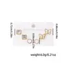 Pendientes de Acero Inoxidable Transfronterizos Set de Amor para Mujer Lujo Ligero Acero de Titanio de Gama Alta No Descolorables Pendientes de Moda Versátiles