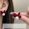 Brincos de Laço Coreanos, Brincos de Luxo Leve e de Alta Qualidade para Mulheres, Design de Nicho Moderno, Brincos Modernos e Elegantes, Atacado