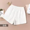 Shorts de Algodón y Lino de Cintura Alta para Mujer, Sueltos y Adelgazantes, Estilo Coreano, Hot Pants de Tres Puntos, Pantalones Casuales de Verano de Talla Grande, Delgados, de Pierna Ancha