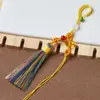 Alça de Corda com Borla de Ágata Tecida à Mão Pingente Curto de Jade Bolsa de Chaveiro Cordão DIY Corda de Brinquedo Venda por Atacado