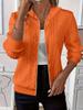 2025 Estación Independiente Deseo Estilo Caliente de Amazon Otoño e Invierno Color Puro Manga Larga Tejido con Cremallera Sudadera con Capucha Chaqueta para Mujer