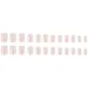 Manicure Francesa Borda Branca Rosa Nude Mais Vendida Atravessando Fronteiras, Unhas Gentis Elegantes Usáveis, Unhas Planas, 24 Adesivos de Unha