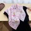 Estilo Sencillo y Versátil, Bufanda Estampada de Seda Sintética, Bufanda Cuadrada Pequeña, Sensación de Lujo, Chal Protector Solar, Pañuelo para el Cuello, Pañuelo para la Cabeza, Bufanda