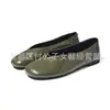 Zapatos Planos de Piel de Vaca de Boca Baja para Mujer, Nuevo Estilo Primavera Temprana, Piel Genuina por Dentro y por Fuera, Zapatos Bajos de Punta Redonda, Zapatos de Piel Completos de Tres Colores