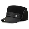 Sombrero para hombres de mediana edad y ancianos, sombrero de invierno tipo gorra plana para papá, sombrero de algodón cálido y grueso a prueba de frío para exteriores, abuelo, hombre mayor