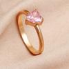 Europeu e Americano Moda Transfronteiriça Zircon Anel de Amor Estilo Frio Simples Pequeno Geométrico Anel Liso Anel de Cauda de Casal