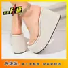 Novedad Verano 2026 Chanclas Impermeables de Goma Transparente con Plataforma y Tacón Alto para Mujer para Salidas de Verano