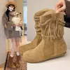 Botas Martin Super Calientes que Aumentan la Altura Interior Botas Western Merade con Tacón Apilado para Mujer 2026 Otoño/Invierno Nuevo Estilo Botas Cortas Retro Birkenstock