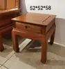 Mesa de centro grande em treliça de abacaxi de madeira maciça para apartamento pequeno mesa de centro retangular mesa de canto jacarandá todo jacarandá dourado mesa lateral de sofá