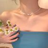 Belleza Fría Dulce y Fresca Pulsera Gargantilla de Lazo Plateado Diseño de Nicho para Mujer Pulsera de Cadena Hueso de Serpiente de Gama Alta