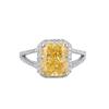 Anillo de compromiso con diamantes de alto carbono en plata de ley S925, el más vendido en Europa y América, para mujer, con corte de flor de hielo 8x10 y diamantes de alto carbono.