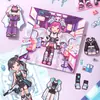 Xinmo Pixel Guarda-Roupa Adesivo de Vestir Livro Cena de Menina Fofa Adesivo de Maquiagem DIY Infantil Suporte de Maquiagem Dropshipping