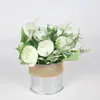 Planta artificial flor artificial planta verde decoração da sala de estar desktop decoração de flores de plástico vaso floral pote pequenos ornamentos