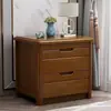 Armário de Armazenamento de Lenha Estilo Chinês Moderno de Madeira Maciça Estreito 40cm Armário Simples para Quarto Sala de Aluguel Totalmente Montado