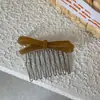 Pente de cabelo com laço de acetato, pente invertido, presilha para franja, novo modelo 2026, estilo celebridade da internet, antiderrapante, topo alto, grampo lateral volumoso