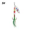 Cebo de lentejuelas transfronterizo gotas de agua de sauce 6cm3.3g color tres anzuelos giratorios compuestos lentejuela cebo artificial venta directa de fábrica