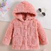 Fábrica Independiente Transfronteriza Moda Versátil de Primavera y Otoño para Bebés y Niños Sudadera con Capucha de Conejo Cardigan de Forro Polar Doble Cara Cálido y Engrosado