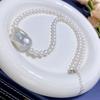 Collar de Perlas de Agua Dulce Barroco para el Día de la Madre para Mujeres, Diseño Único Minimalista de Nicho, Gargantilla de Perlas para Mejores Amigas