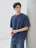 Camiseta de algodón puro de manga corta para hombre estilo vintage, corte holgado europeo y americano, adecuada para adolescentes, Amazon transfronterizo, 180G, marca americana de moda, venta al por mayor