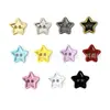 Botões Mini Estrela de Cinco Pontas 9mm Botões de Dois Furos Coloridos Estrela Botões para Roupas de Bebê Acessórios para Bonecas BJD