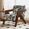 Cadeira Wind Richard Usada Sala de Estar Cadeira de Sofá Individual Designer Varanda Madeira Maciça Cadeira de Lazer para Pessoa Preguiçosa Conjunto de Mesa e Cadeira