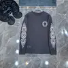 Vestido de Outono CH Vaticano 24SS Grande Ataque Camiseta Simples com Slogan de Letra Manga Longa Exclusivo Transfronteiriço
