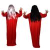 Roupas da Sadako Fantasma de Terror NPC Fantasma Feminino Adulto Fantasma Branco Fada Caneta Feminina Adereços Peruca Fantasia de Halloween