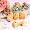 Biscoito de bunda de urso de simulação fofo resina comida e brincar casa de boneca DIY caixa de armazenamento de brinquedo de comida patch acessórios