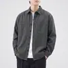 Otoño 2026 Nuevo Estilo Retro Japonés Ropa de Trabajo Pesada Lavada Chaqueta Camisa para Hombre Holgada Casual Versátil Moda Algodón
