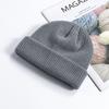 Sombrero bombín para hombre estilo coreano moderno otoño e invierno sombrero de lana estudiante moda ala vuelta Yupi sombrero para el frío sombrero de punto sin ala para mujer