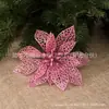 Guirnalda de Navidad de Flores Huecas Artificiales de 10 cm Decoración de Árbol de Navidad de Ratán Flor Decoración de Evento Festivo