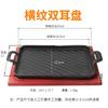 Bancada Comercial de Teppanyaki Placa Redonda de Ferro Fundido para Bife Teppanyaki Frigideira para Fritar Carne de Churrasco Fogão de Indução Placa Retangular para Peixe Grelhado