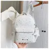 Mochila con Patrón de Estrellas para Estudiantes Mujeres 2026 Linda Estilo Coreano Mochila de Viaje Versátil Simple