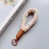 Cordón de Peluche Colorido Dopamina Llavero de Cámara Correa de Muñeca Antiperdida Cuerda Bolsa para Botella de Agua Cordón Corto Tejido