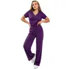 Batas médicas transfronterizas, ropa de trabajo médica con bloques de color, procesamiento OEM al por mayor para uniformes quirúrgicos de salón de belleza y clínica