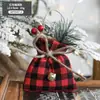 Gangheng Sacola da Sorte de Natal Transfronteiriça Saco de Presente de Juta Pequeno Saco de Presente Decoração Enfeite para Pendurar na Árvore de Natal Suprimentos de Decoração