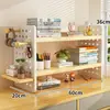 Prateleira de Armazenamento para Mesa, Organizador de Mesa, Estante Multi-Nível para Exibição de Livros, Painel Perfurado para Mesa de Escritório