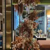 Cor de café de outono estilo retrô materiais florais materiais florais de casamento móveis macios atmosfera de outono adereços de casamento decorações flores artificiais