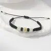 Pulseira Trançada Pedra Luminosa Doze Signos do Zodíaco Fio Vermelho Fio Preto Contas Luminosas Pulseira de Casal Estudante Feminina Atacado