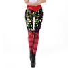 Leggings de Natal 2024 Femininas Comércio Exterior Transfronteiriço Venda Quente Moda Sexy Leggings de Pé Pequeno Estampadas Digitalmente em 3D