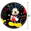 Nuevo Mickey Mouse Negro y Rojo Vajilla para Fiesta de Cumpleaños Mantel Platos de Papel Servilletas de Papel Globos Pancarta Decoración de Escenario