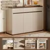 Gabinete de zapatos para entrada para uso doméstico, Madera maciza, Modelo nuevo 2026, Gabinete de almacenamiento integrado para recibidor fuera de la puerta