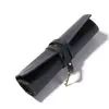 Nova Bolsa de Caneta de Couro Bovino de Primeira Camada da Amazon, Couro Crazy Horse Transfronteiriço, Bolsa para Armazenamento de Pincéis de Artista, Couro Genuíno