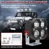 Fornecedor da Fábrica Fornece Refletores de Trabalho LED de 3 polegadas para Veículos Off-Road, Motocicletas, Luzes para Veículos Modificados, Luzes de Pavimentação Branco e Amarelo Trevo de Quatro Folhas