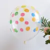 Balão redondo de 12 polegadas com bolinhas, decoração de festa de aniversário, látex